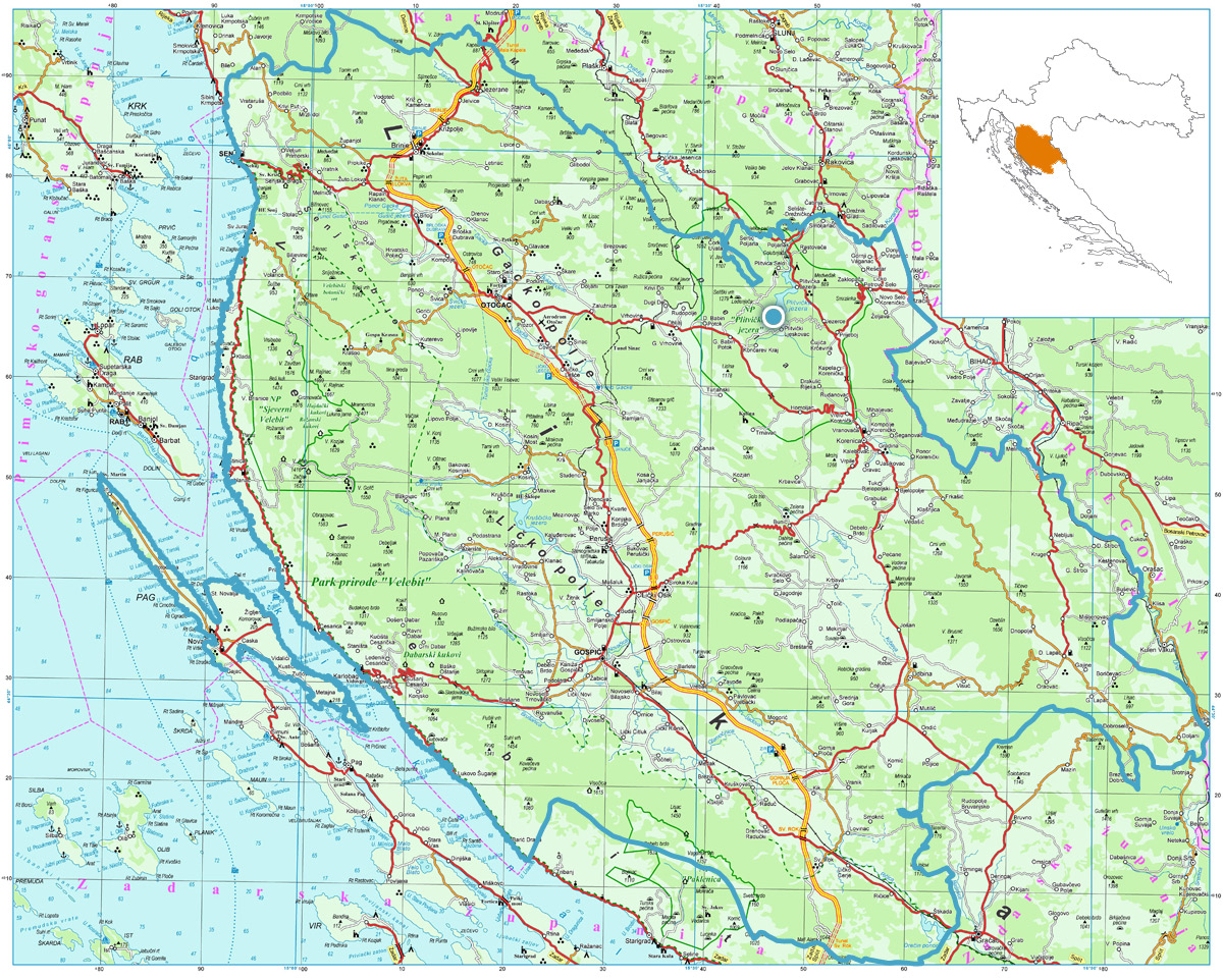 karta plitvickih jezera LIKA ACTIVE   Otkrijte Liku   Plitvička jezera karta plitvickih jezera